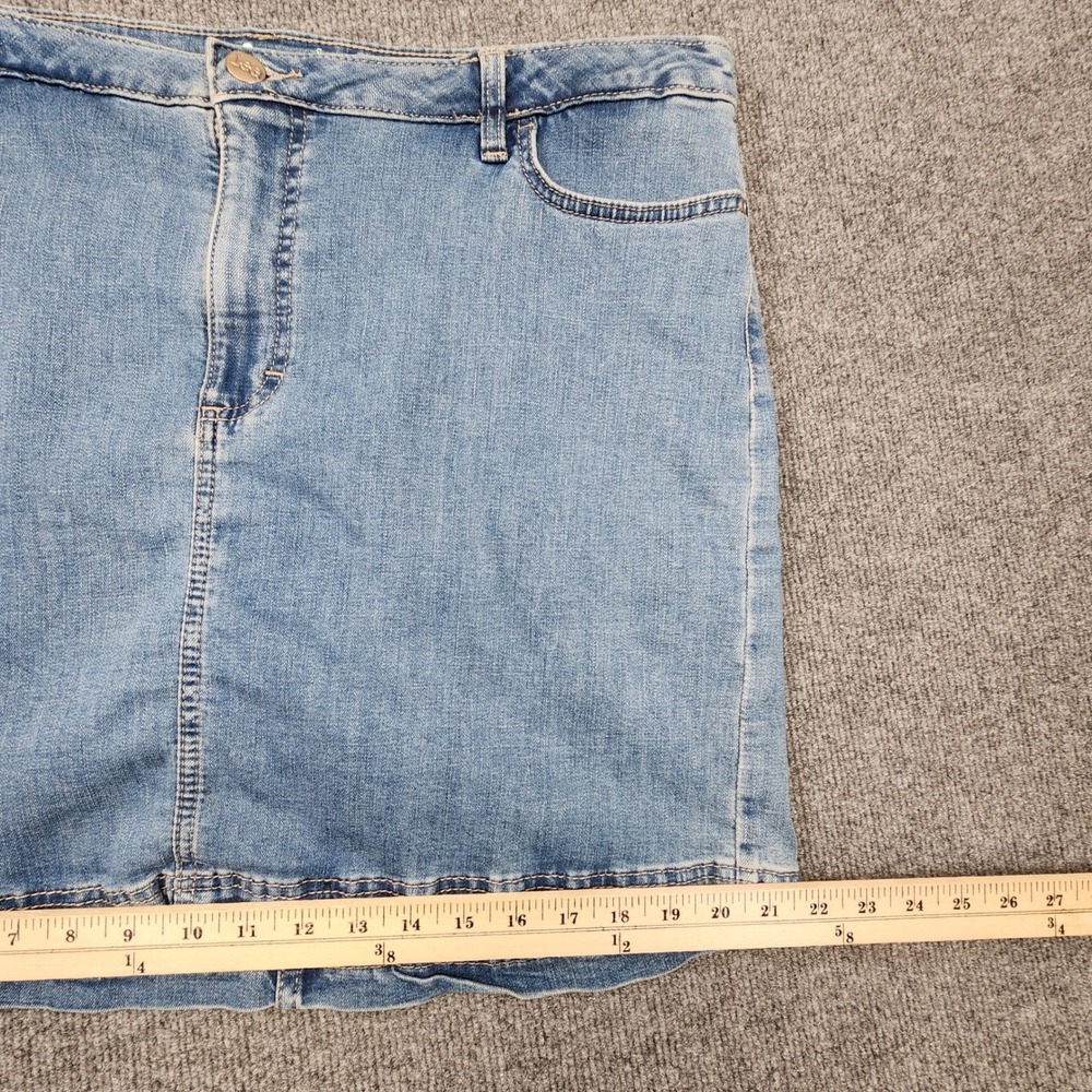 Lee Denim Skort Womens 20M Blue Regular Fit Mid Rise Stretch Jean Skirt Shorts - Picture 6 of 8
